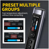 FNIRSI HS-02A 100W Portable Soldering Iron Kit, 212-842℉, Pre-set 3 Groups Temperature, 6 F245 Soldering Tips, Smart Digital Soldering Iron Pen Tool for Electronics Precision Repair FNIRSI