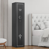 Xyvaly 2-3 Gun Safe for Rifles and Pistols, Quick Access Gun Safes, Rifle Safes for Home, Gun Safe with Removable Shelves, Mute&Alarm Mode, Assembled Xyvaly