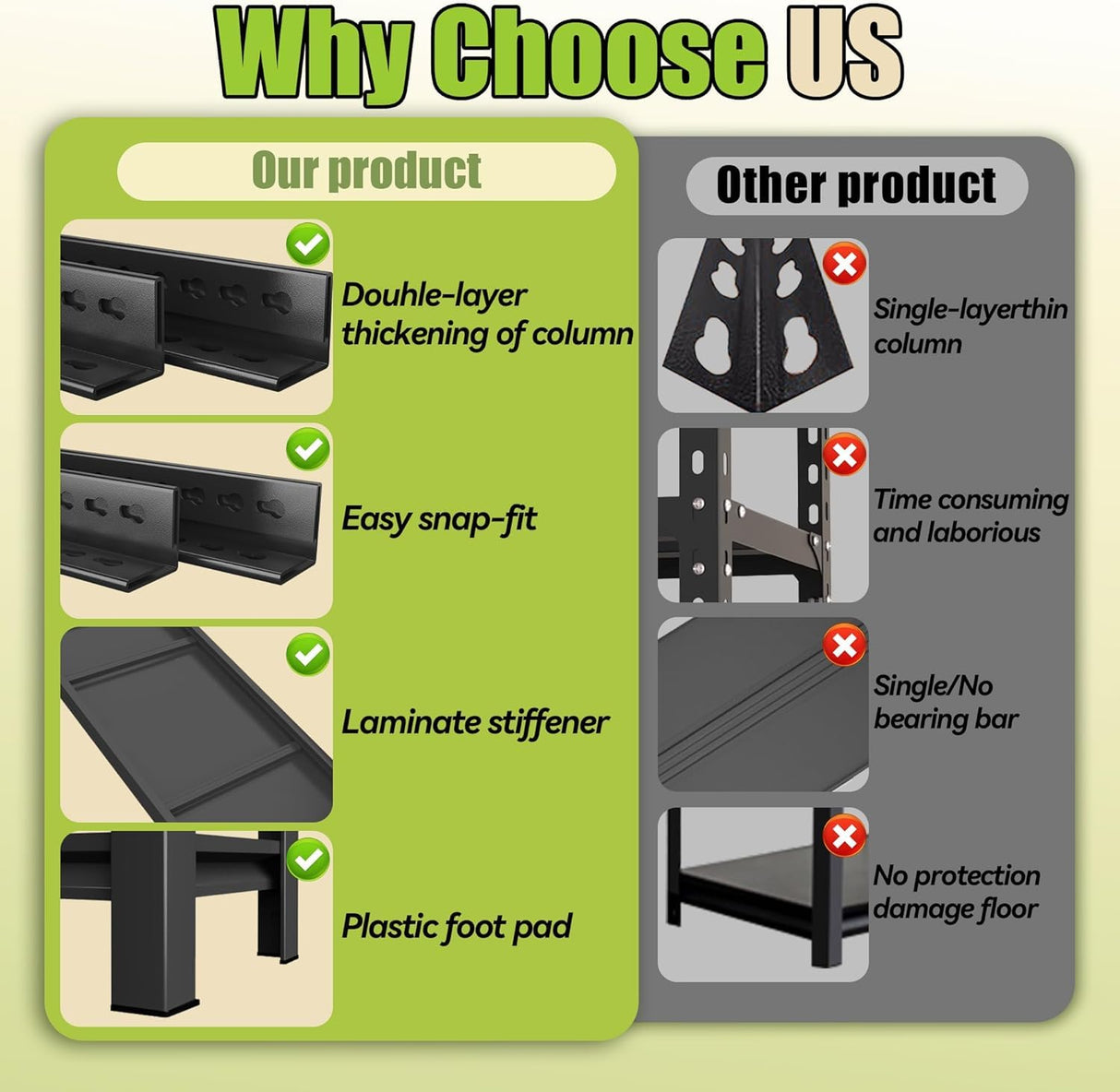 Notmise Book Shelf 6-Tier Tall Bookshelves Metal, Industrial Adjustable Storage Black, Easy to Assemble for Bedroom (78" H * 39.3" W * 15.7" D) Notmise