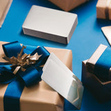 Tandefio 50 Pcs 304 Stainless Steel Metal Business Cards Sublimation Blank Steel Card Laser Engraving Stainless Cards for House Office Customer DIY Gift Plate Cards (0.8 mm Thickness) Tandefio