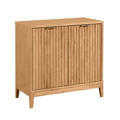 Nathan James Wood Accent Modern Free Standing Buffet Sideboard Hallway, Entryway, Dining Living Room, 1 Storage Cabinet, Jasper - Warm Pine