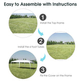 ARLIME Awning Tent, Outdoor Gazebo, Canopy with Sturdy Steel Frame, Easy Assembly Large Shelter for Sunshading, Lightweight and Easy Carriage Rain Shelter, Ideal for Patio, Party, and Commercial Use ARLIME