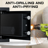 DASHEENCO 0.5 Cuft Steel Security Safe, Lock Box with Electronic Keypad & Emergency Keys, Anti-Theft Home Safe Box for Cash, Documents, Handguns, Jewelry, Black DASHEENCO