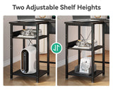 Coleshome 48 Inch L Shaped Gaming Desk with 2 Drawers & Storage Shelves, Computer Desk with USB Ports, Study Writing Table for Bedroom, Simple Modern Laptop Desk for Home Office, Black Coleshome