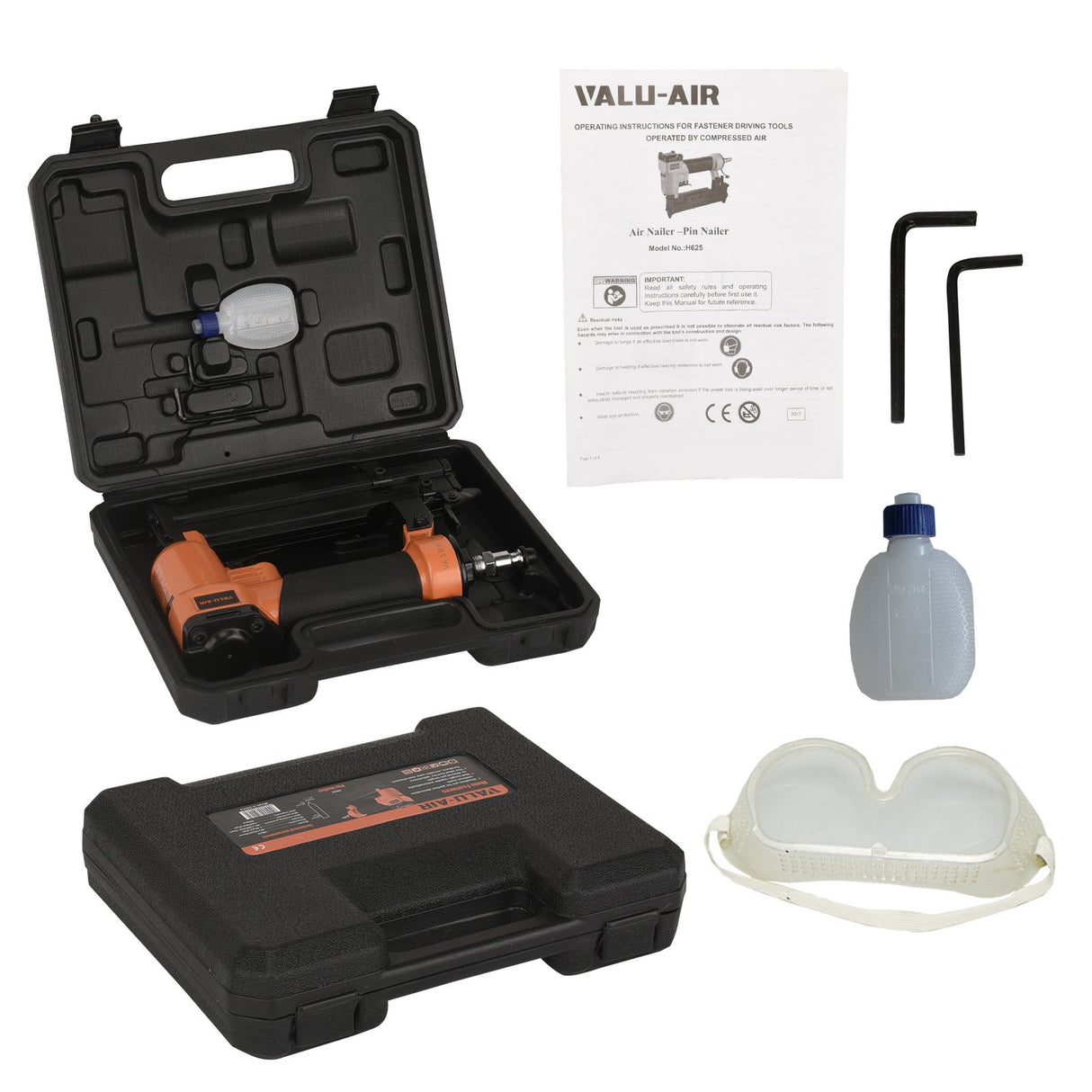 Valu-Air H625 23 Gauge Pneumatic Micro Pin Nailer/Pinner - 1/2-Inch to 1-Inch Valu-Air