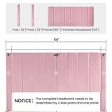 SHA CERLIN Full Bed Frame/Velvet Upholstered Platform Bed Frame with Headboard/Strong Wood Slats Support/Mattress Foundation/No Box Spring Needed - Pink SHA CERLIN