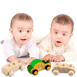 Haconba 30 Pcs Wooden DIY Car Toys Unfinished Wooden Cars Painted Mini Wooden Craft Cars for Students Home Activities DIY Crafts Projects Family Time Handicraft Haconba