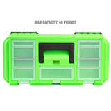 OEMTOOLS 22160 19" Toolbox with Removable Tray, Large Plastic Tool Box With Handle, Multiple Compartment Storage Case With Security Slot for Padlocks, 40 Lbs Maximum Weight OEMTOOLS