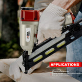 CREWTOWER NT65 15 Gauge, 1-1/4" to 2-1/2" Angle Finish Nailer Pneumatic Finishing Nail Gun for Molding, Baseboard, Trim and Finishing, Air-powered CREWTOWER