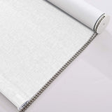 Persilux 100% Blackout Blinds for Windows (72" H x 35" W, White) Striped Jacquard Thermal Insulated Fabric Roller Shades UV Protection Privacy Window Blinds for Home Office, Easy to Install Persilux