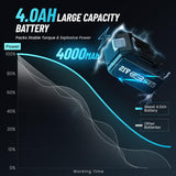 Seesii Cordless Impact Wrench, 900N.m(665ft-lbs) Power Impact Gun 1/2 Inch, 4.0Ah Battery, 3300RPM Impact Wrench, 6 Sockets, Electric Impact Driver for Home Car Truck Mower Father Dad Husband Seesii
