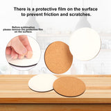 30 Pcs 4 Inch Round MDF Sublimation Coasters, Blanks MDF Sublimation Coasters, and Water-Resistant MDF Material with Non-Slip Cork Backing, Hardboard Cork Coasters by KUKLIPJIM KUKLIPJIM