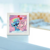 USACRAFT Cute Diamond Painting Kits Large 7x7 Natural Wooden Frame, Pre-Mounted Canvas, Sparkling Crystal Gems, Pen, Arts & Crafts Tray, Gum. Famous Characters, Adorable Animals (ST.Love) USACRAFT