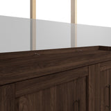 Bestar Pur Queen Size Murphy Bed in Black Walnut, 65-inch Space-Saving Sleeping Arrangement for Multipurpose Area, Bedroom, Guest Room, or Living Room Bestar