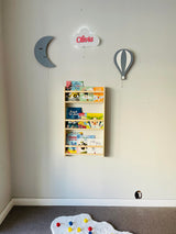 Furpinea Handmade 3-Tier Natural Wood Montessori Wall-Mounted Kids Bookshelf Furpinea