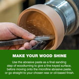 Premium Paste Wax for Wood - Resin Polishing for Woodturning - Friction Polish for Woodturning - Wood Polishing Compound - Restores Shine to Dull Finishes LIIZOUSUDA