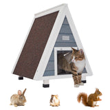 Petsfit Cat House for Outdoor Indoor Cats Weatherproof, Outside Feral Cat Shelter with Escape Door Petsfit