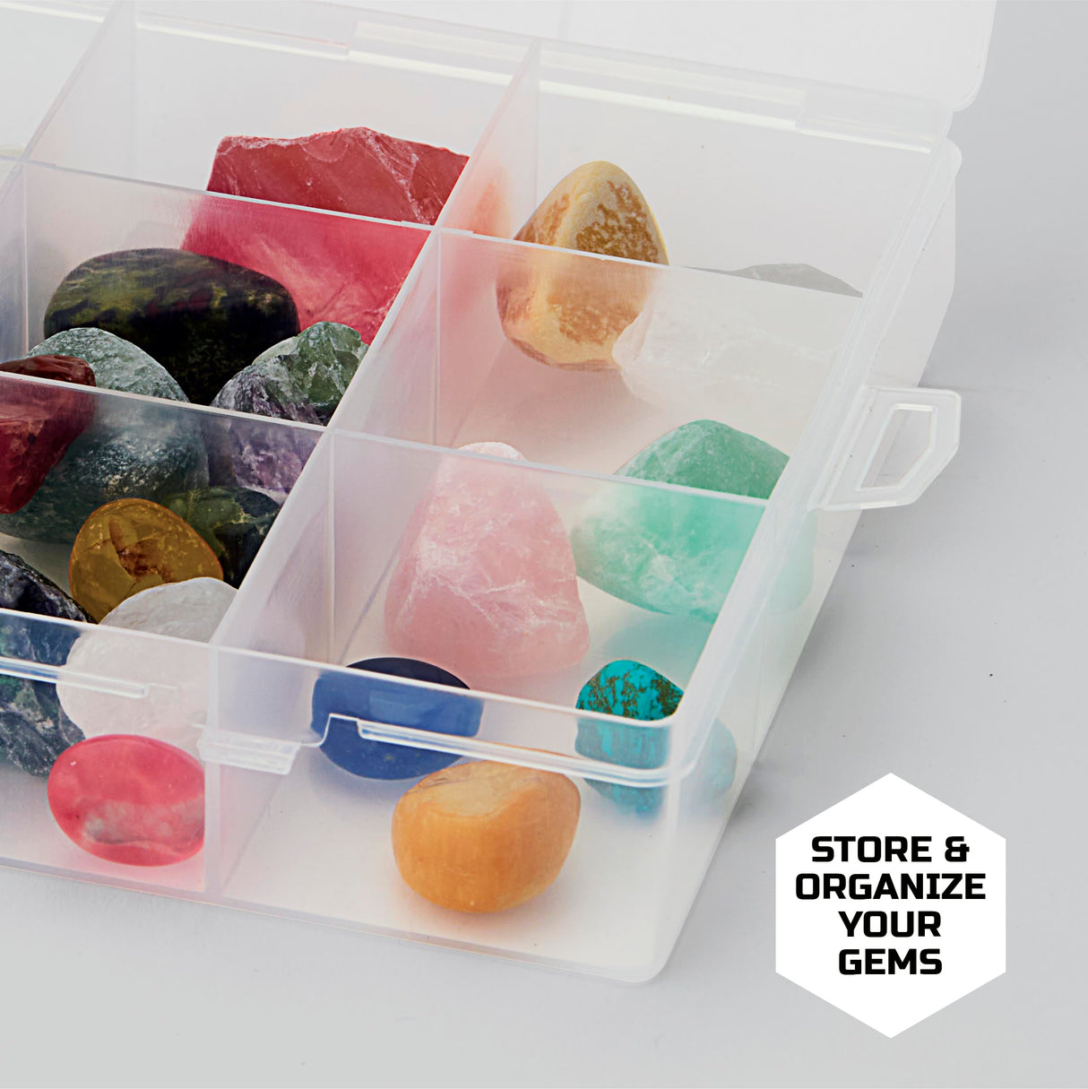 Discovery™ #MINDBLOWN Rock Tumbler Deluxe Set – Stone Polishing Kit with Rocks, 4 Grits, Gem Case| STEM Science Project Kit for Kids & Beginners| Fun Craft Kit Gift| Cool Toy for Boys & Girls Ages 8+ Discovery Kids