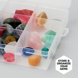 Discovery™ #MINDBLOWN Rock Tumbler Deluxe Set – Stone Polishing Kit with Rocks, 4 Grits, Gem Case| STEM Science Project Kit for Kids & Beginners| Fun Craft Kit Gift| Cool Toy for Boys & Girls Ages 8+ Discovery Kids