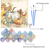 Apcufir Fall Paint by Numbers for Adults Beginners,Autumn Paint by Number Kits,DIY Pumpkins Paint by Numbers on Canvas Oil Painting for Farms and Home Wall Decor16X16 Inch Apcufir