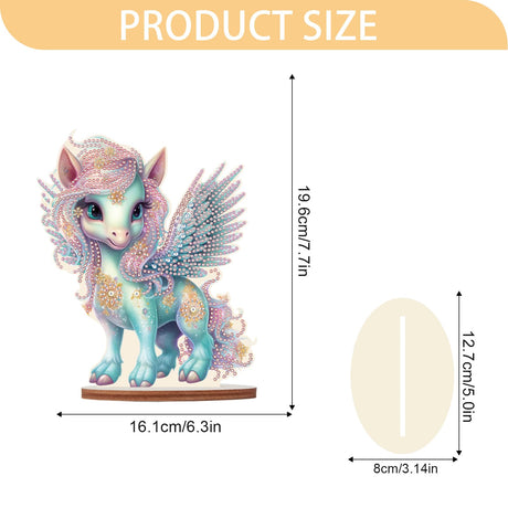 JISHSHAY Unicorn Diamond Art Kits for Adults Desk Accessories Diamond Painting Accessories Desk Ornaments Arts and Crafts Table Decor Diamond Painting Kits for Adults Crafts for Adults Gem Art JISHSHAY