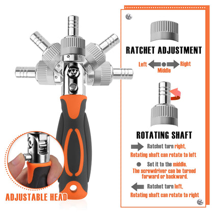 Ratcheting Screwdriver Set - BTEC 68 in 1 Socket Set & Magnetic Screwdriver Bit Set with Rotatable Ratchet Handles,extensions bar and Storage Case for Computer/Bike/Car/Electronics Maintenanc - WoodArtSupply