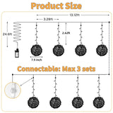 Outdoor Christmas Balls Lights 4 Pack Hanging 7.9" LED Garden Sphere Tree Lights 8 Modes Waterproof Glow Globe Lights with Memory Timer Plug for Party Yard Porch Eave Patio Xmas Decoration-Warm White SenLuKit