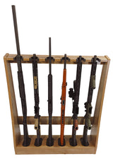 Old Cedar Outfitters Distressed Wood 6 Capacity Rifle and Gun Floor Rack Old Cedar Outfitters