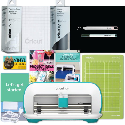 Cricut Joy Machine with Smart Vinyl, Transfer Tape and Weeding Tool Bundle - Craft Machine Set with Materials to Start, DIY Decor and Projects with This Beginner Friendly Cutting Machine and  - WoodArtSupply