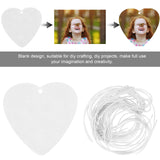 LIFKOME Sublimation Air Freshener Blanks 50pcs DIY Air Freshener Sheets Heart Shape Car Scented Hanging Sheets Felt Air Freshener with Rope for Car Home Decor Ornaments LIFKOME