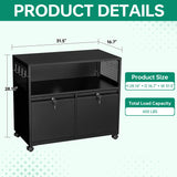 Letaya Mobile 2 Drawer File Cabinet with Lock, Metal Lateral Printer Stand Filing Storage Cabinets with Shelves for Home Office-A4/F4/Letter (Black) Letaya
