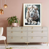 Miwixy Lion Diamond Art Kits for Adults,Lion Diamond Painting Kit,5D Full Drill Round Diamond Art Animals Canvas for Beginners Home Wall Decor 12 x 16 Inch Miwixy