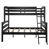 DHP Brady Twin Over Full Bunk Bed Frame in Black - Space-Saving Design for Kids and Teens DHP