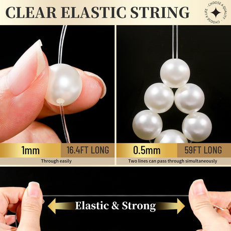 LEOBRO Pearl Beads for Bracelets, 720PCS Bracelet Making Kit for Adult, Friendship Bracelet Kits, Bracelet Bead Kits, Small Pearl Beads and Gold Beads Beading Kit for Bracelets, Jewelry Making Kit LEOBRO