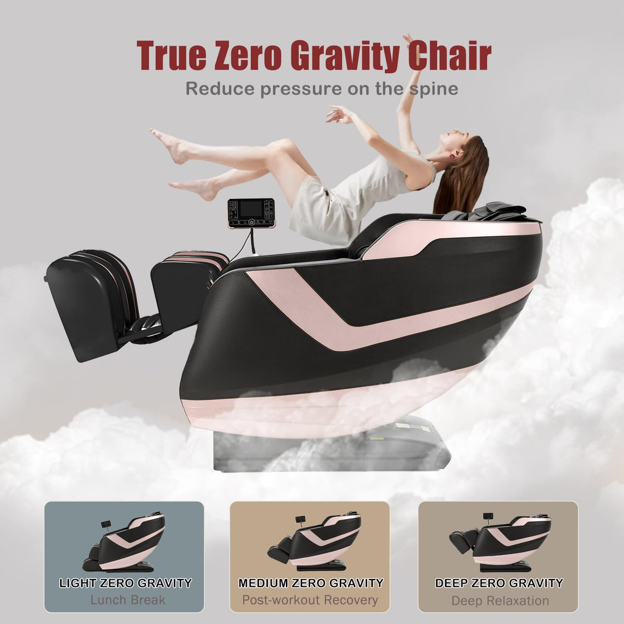 Artist hand Massage Chair Full Body, Zero Gravity Massage Chair, Dual Core SL-Track Massage Recliner Chair with Bluetooth Speakers, Full Body Airbag Compression, Heating, Foot Rollers, Black & Gold Artist hand