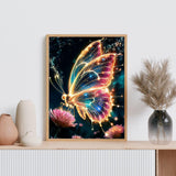 Butterfly Diamond Art Kits for Adults, 5D Butterfly Diamond Painting Kits for Beginner, DIY Aniamal Gem Art Dots for Adults, Perfect for Home Wall Decor 12x16 Inch GEEHEIY