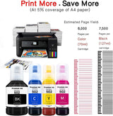 Seogol Compatible Epson 502 T502 Refill Ink Bottles Replacement for Ecotank ET-2750 ET-3750 ET-4750 ET-2760 ET-3760 ET-4760 ET-2700 ET-3700 ET-3710 ET-15000 ST-2000 ST-3000 ST-4000 - 4 Pack seogol