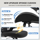 HOMIFYCO Drafting Chair, Tall Office Chair with Flip-up Armrests, Standing Desk Chair Counter Height Office Chairs with Footrest and Adjustable Lumbar Support Black HOMIFYCO