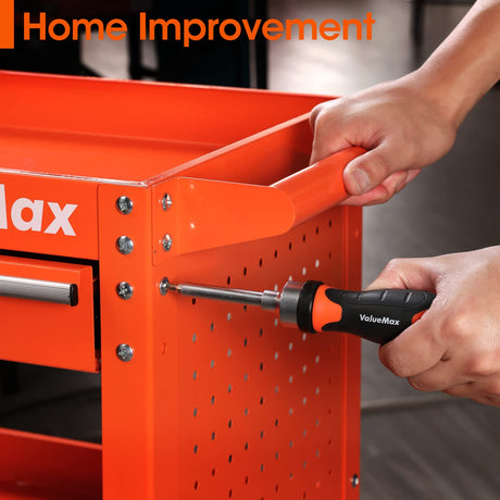 ValueMax 13-in-1 Multi-bit Ratcheting Screwdriver Set Tool All in One, Portable Multi-purpose Ratchet Screw-driver, Slotted/Philips/Torx/Square ValueMax