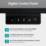 PayLessHere 48 Inch Adjustable Height Standing Desk Computer Desk with Large Space and Headphone Holder Office Desk with Electric Lifting and 2 Memory Function for Office Bedroom Meeting Room,Black PayLessHere