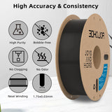 3DHoJor Update Basic PETG Filament 1.75mm, PETG 3D Printer Filament, 2.2 LBS (1KG) Cardboard Spool, Fit Most FDM 3D Printer, Black 3DHoJor