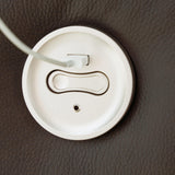 Signature Design by Ashley Leesworth Modern Leather Match Power Reclining Loveseat with USB Ports, Dark Brown Signature Design by Ashley