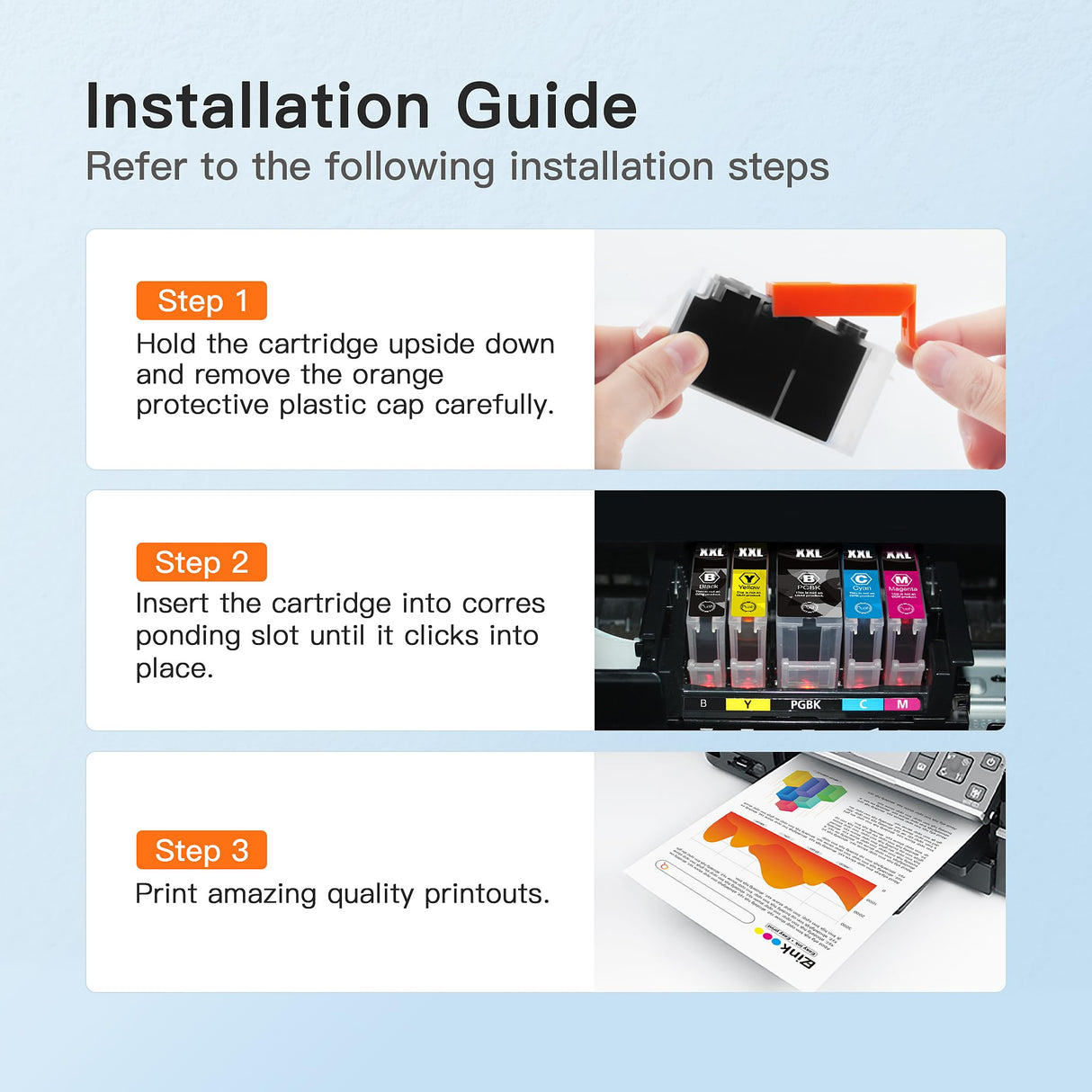 E-Z Ink Compatible Ink Cartridge Replacement for Canon PGI-280XXL PGI 280 XXL Compatible with PIXMA TR7520 TR8520 TS6120 TS6220 TS8120 TS8220 TS9120 TS9520 TS9521C Printer (2 PGBK) E-Z Ink
