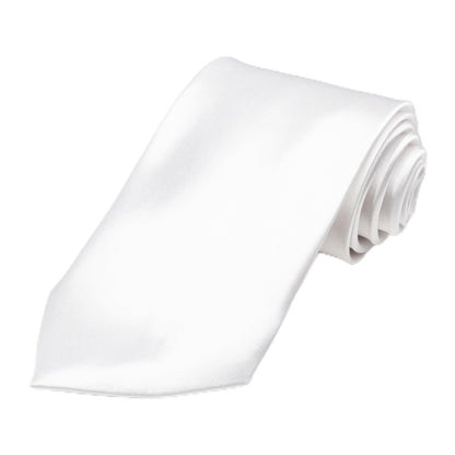 SEVENHEAD White Solid Color Ties 3.15 Inch (8CM) for Men Pure Color Satin Neckties Formal Mens Ties Wedding Businesss