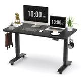 Monomi Electric Height Adjustable Standing Desk, 48x24 Inches, Ergonomic Home Office Sit/Stand Up Desk (Black Steel Frame/Black Top) Monomi