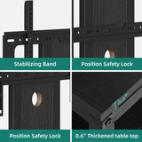 YITAHOME Black TV Stand with Mount, Modern TV Stand for 70/65 inch TV LED Entertainment Center with Adjustable Mount & Power Outlet, TV Console Cabinet, Black YITAHOME