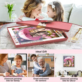 FHBUBPUP Diamond Painting Kits for Adults, Cat Diamond Art Kits, Full Drill Round Gem Art, DIY Flower Paint with Diamond Beads Crafts for Home Wall Decoration Gifts 12x12 inch FHBUBPUP