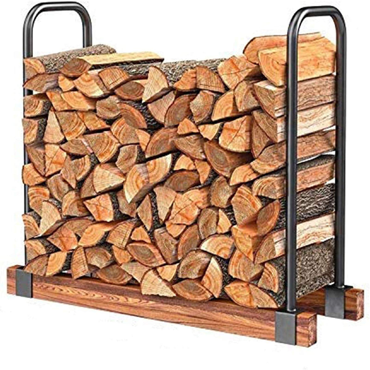 DOEWORKS Heavy Duty Firewood Racks Adjustable Length Log Bracket Rack ...