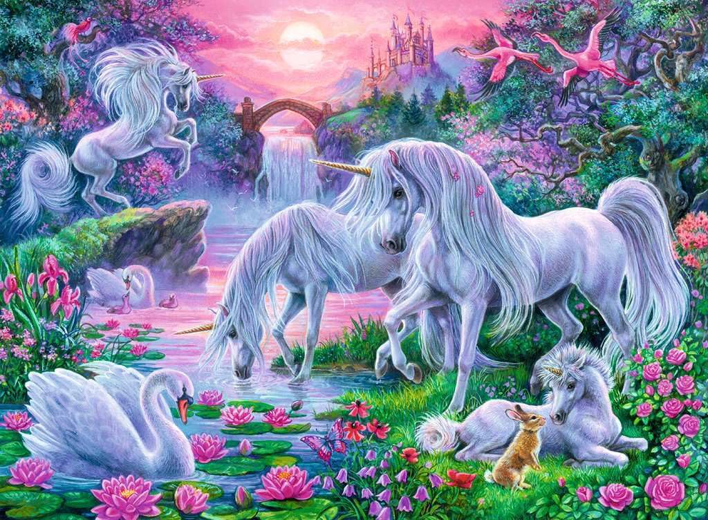 Ravensburger Unicorns in Sunset Glow - 150 Piece Jigsaw Puzzle for Kids | Unique Piece Design | Enhances Creativity | Perfect for Family Bonding | Fun and Educational Toy Ravensburger