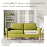 Vesgantti 65" Green Loveseat, Comfy Mid-Century Modern 2-Seat Sofa, No-Tool Assembly Small Couch for Living Room & Bedroom Vesgantti